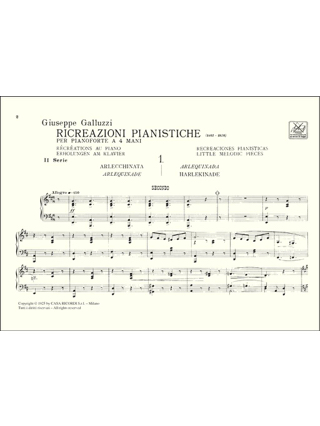 Ricreazioni Pianistiche Volume 2. 4 Mains - Galluzzi - Partition